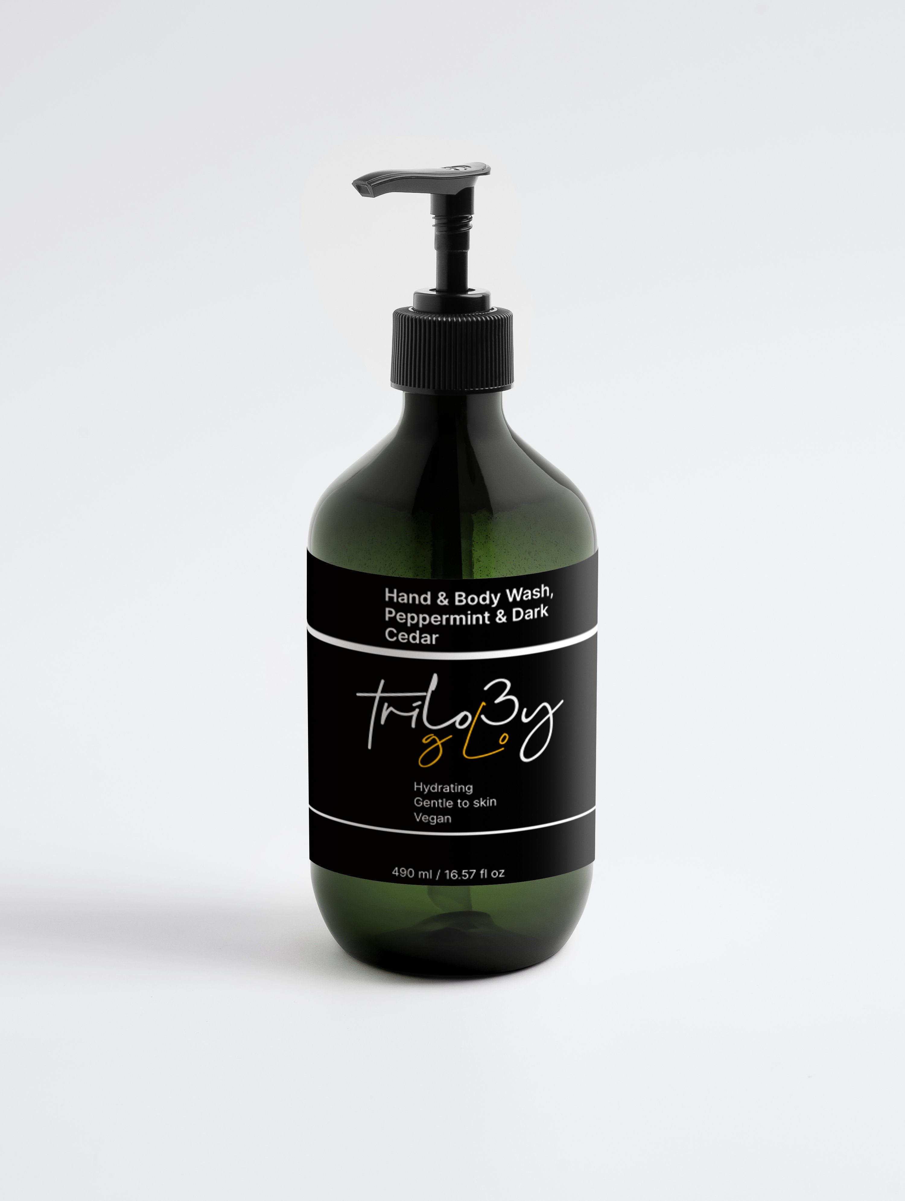Hand & Body Wash, Peppermint & Dark Cedar - Trilogy Glo