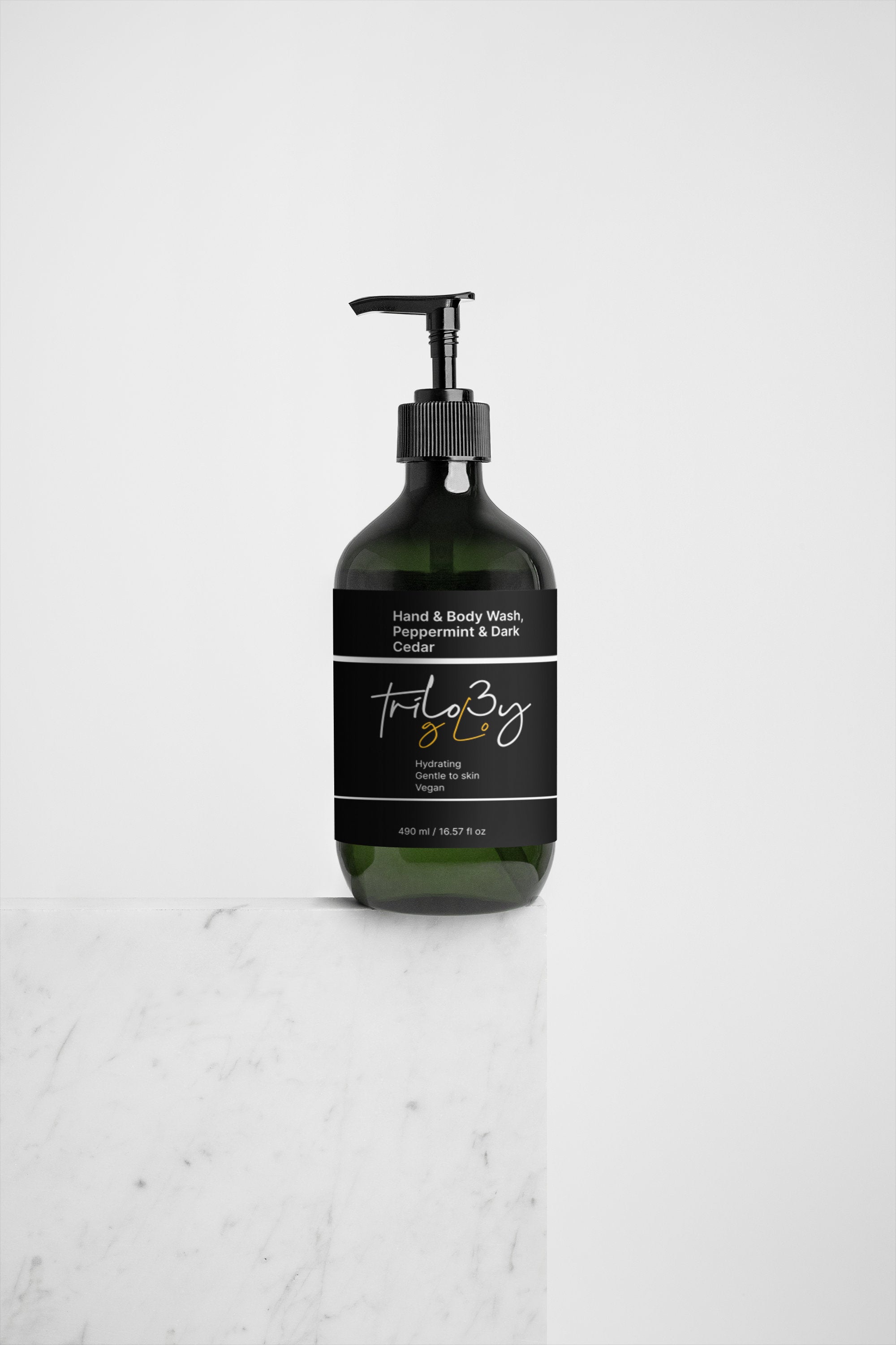 Hand & Body Wash, Peppermint & Dark Cedar - Trilogy Glo