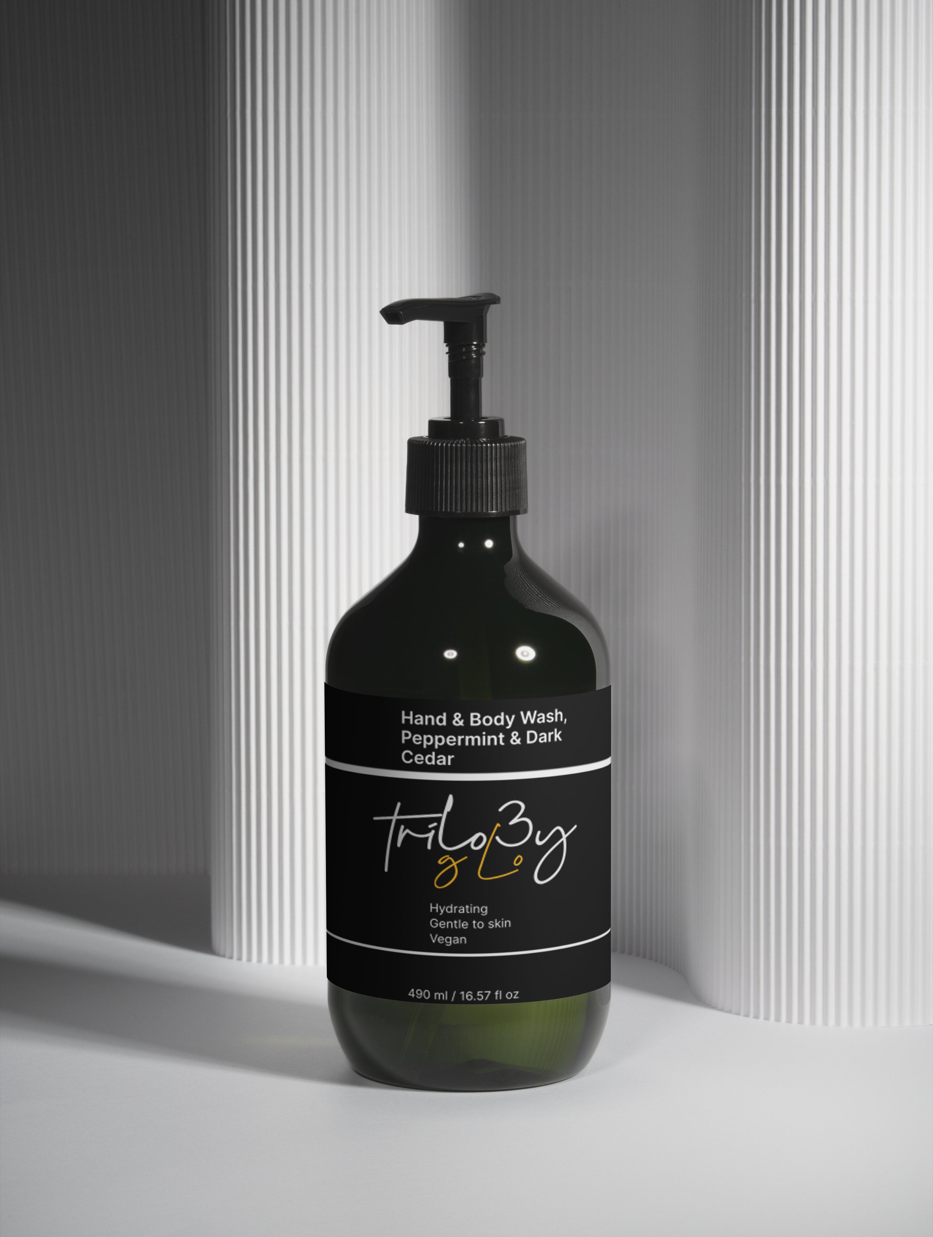 Hand & Body Wash, Peppermint & Dark Cedar - Trilogy Glo